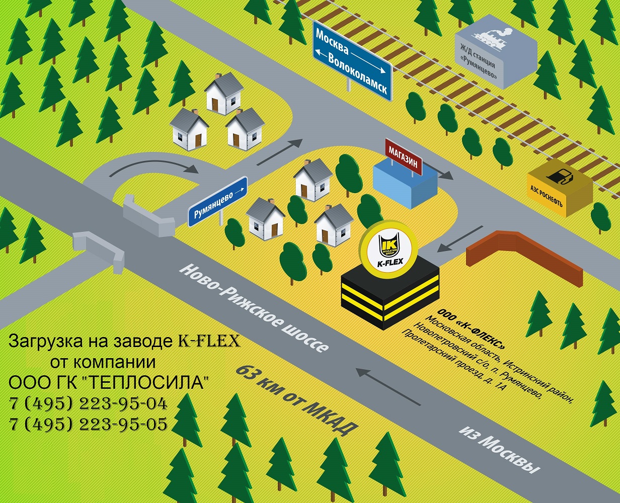 Схема проезда на завод K-FLEX п.Румянцево