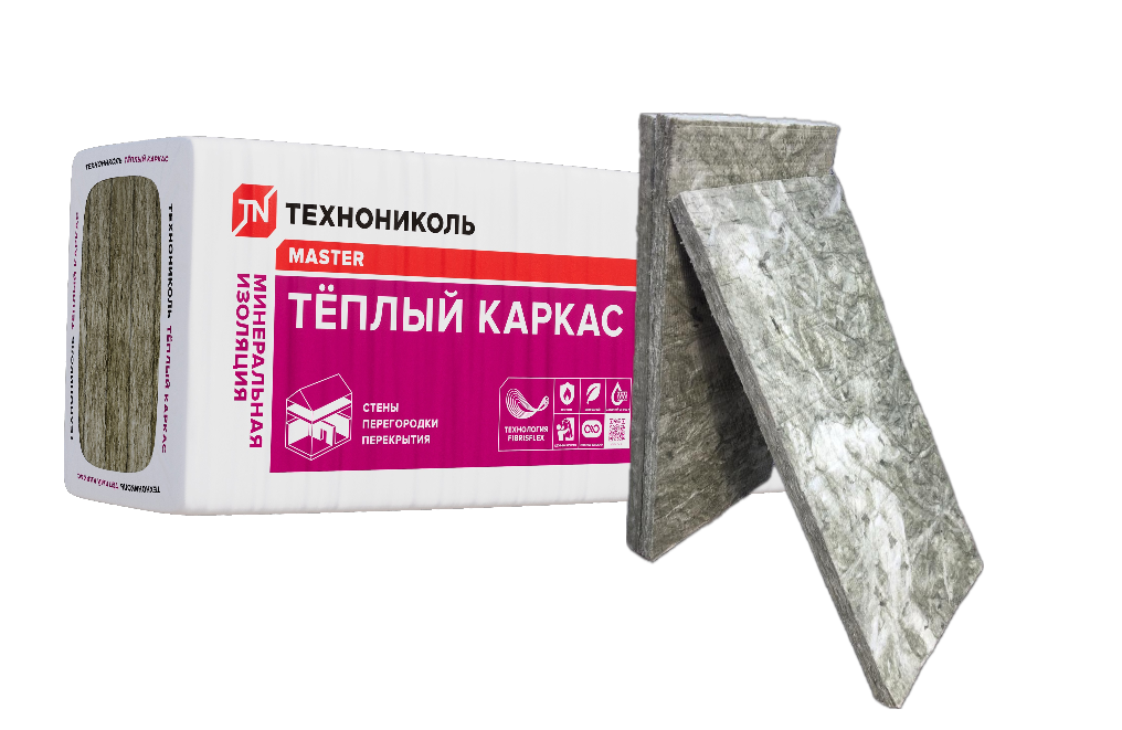 Плиты "ТехноНИКОЛЬ 37 PN Теплый Каркас Проф" успешно применяются для теплоизоляции и звукоизоляции каркасных перегородок с шагом 610 мм. За счет своей эластичности легко монтируется в любую конструкцию.