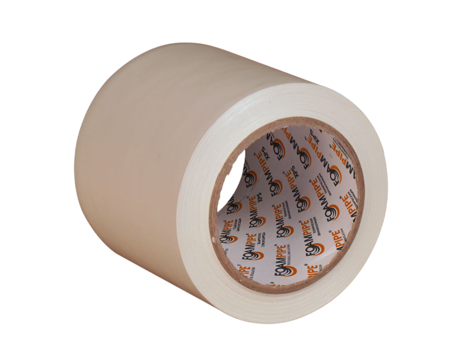 Лента ПВХ Foampipe Tape для герметизации швов пенополистирольных сегментов и ППУ скорлуп.
